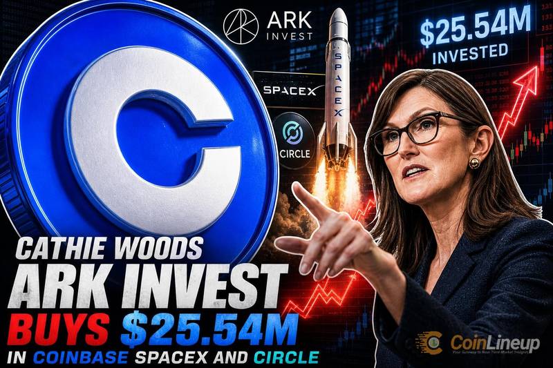 Cathie Wood's ARK Invest Buys $25.54M in Coinbase, SpaceX and Circle