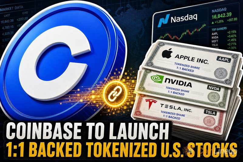 Coinbase to Launch 1:1-Backed Tokenized U.S. Stocks