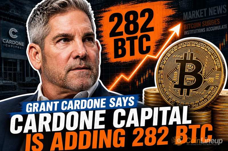 Grant Cardone Says Cardone Capital Is Adding 282 BTC