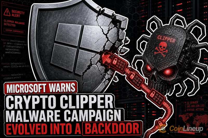 Microsoft Warns Crypto Clipper Malware Campaign Evolved Into a Backdoor
