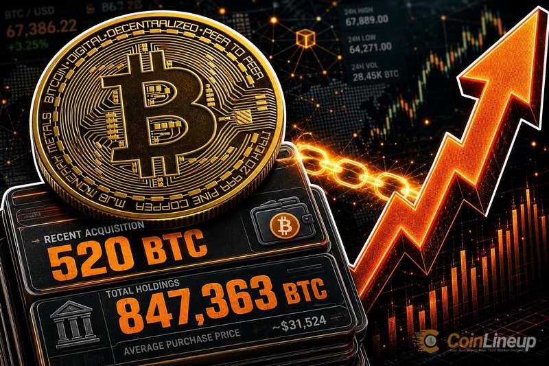 Strategy Buys 520 BTC, Holdings Reach 847,363 Bitcoin