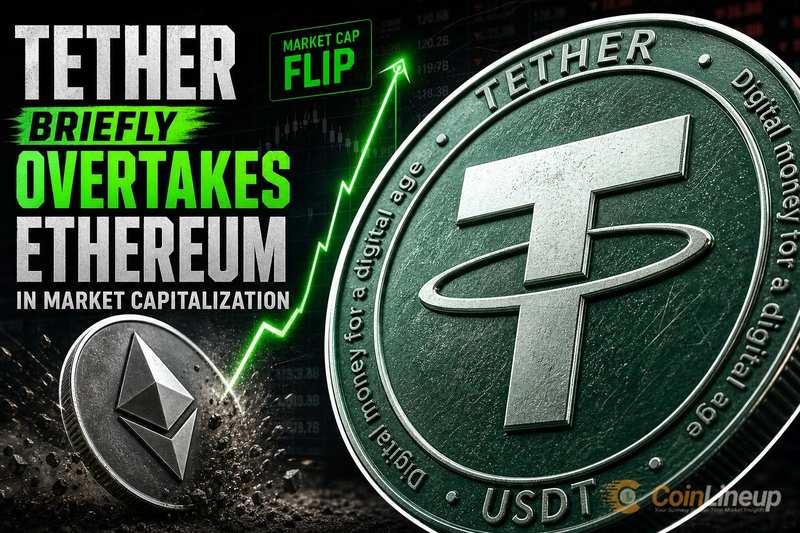 Tether Briefly Overtakes Ethereum in Market Capitalization