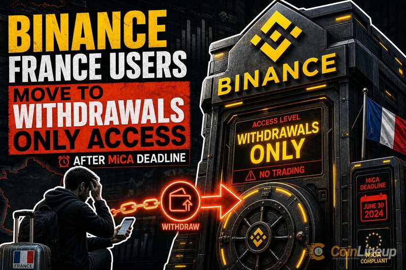 Binance France Users Move to Withdrawals-Only Access After MiCA Deadline