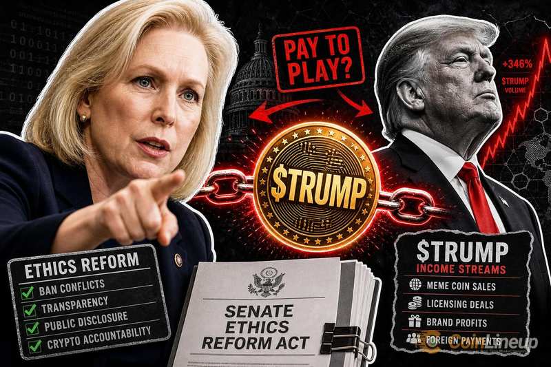Gillibrand Pushes Crypto Ethics Reform After Trump $TRUMP Income