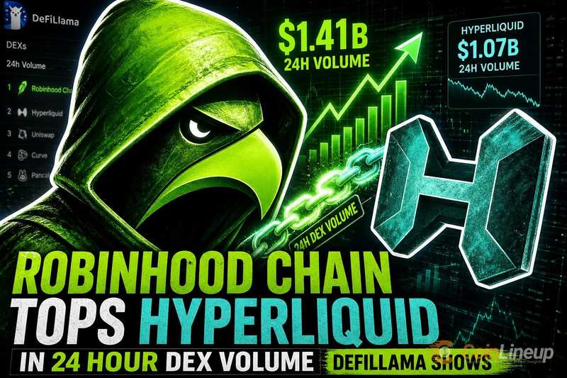 Robinhood Chain Tops Hyperliquid in 24-Hour DEX Volume, DeFiLlama Shows