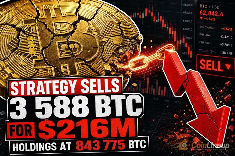 Strategy Sells 3,588 BTC for $216M, Holdings at 843,775 BTC