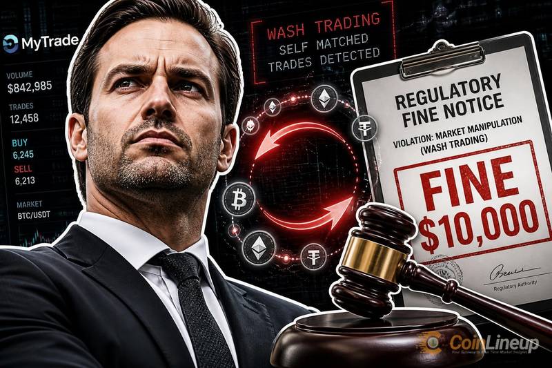 MyTrade Founder Fined $10,000 Over Crypto Wash Trading