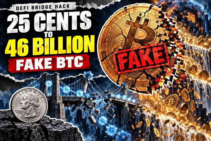 DeFi Bridge Hack: 25 Cents in Bitcoin, 46 Billion Fake BTC