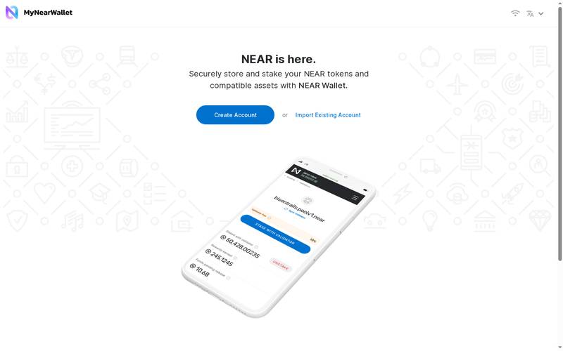 MyNearWallet Onboarding Screen