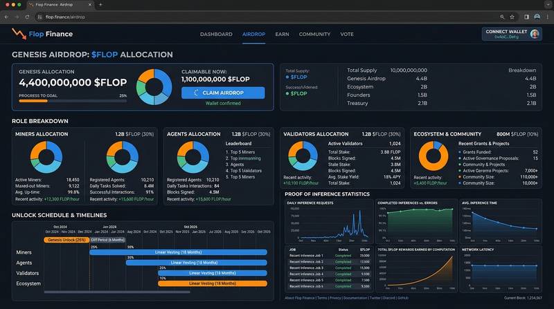 Flop Airdrop Dashboard